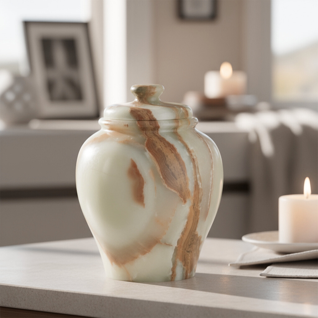 Natural Onyx Marble Medium Urn