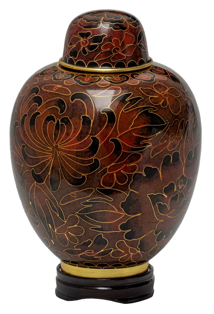 Amber Medium Cloisonne Urn