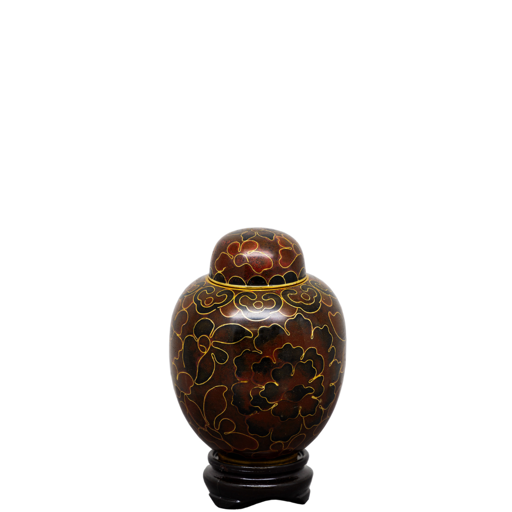 Amber Miniature Cloisonne Urn