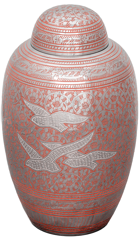 Going Home Pink Adult Brass Urn
