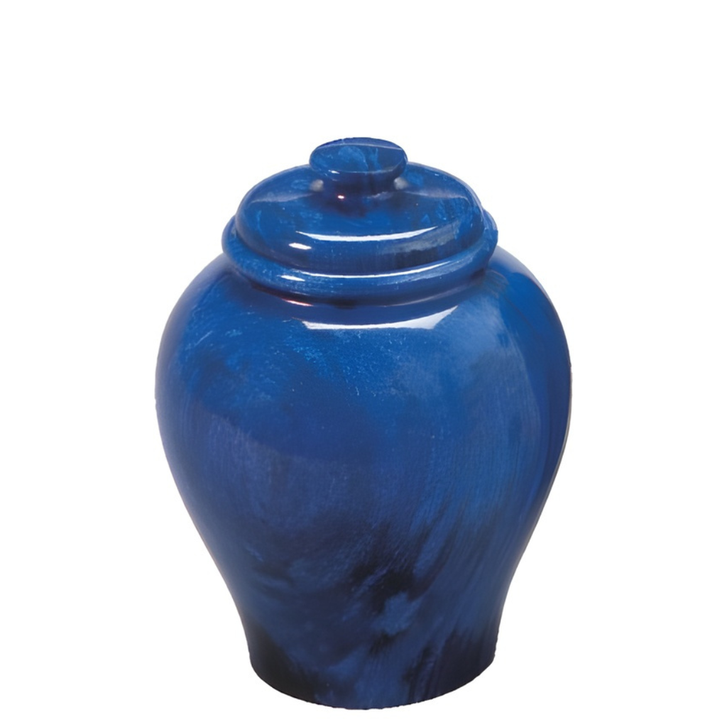 Cobalt Blue Medium Marble Urn