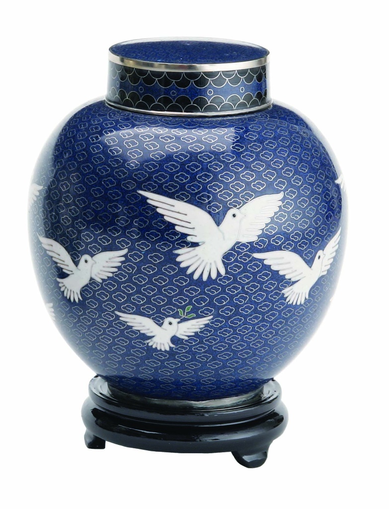 Dove Adult Cloisonne Urn