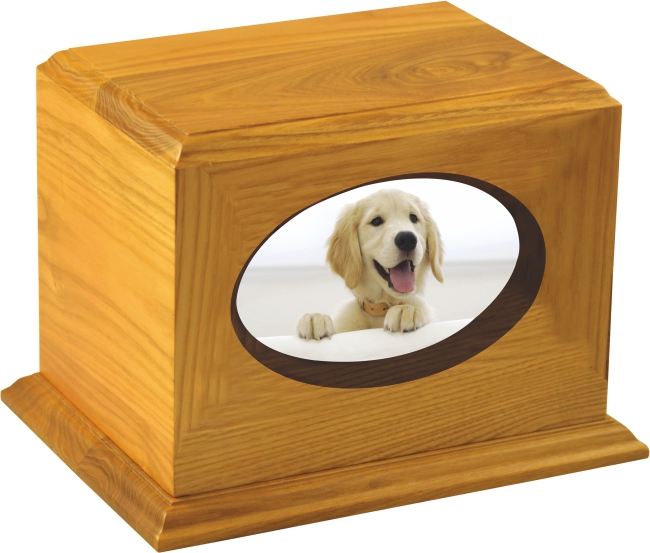 Forest Oak Wood Pet Urn