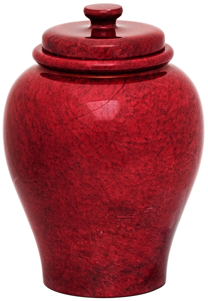 Garnet Red Adult Marble Urn
