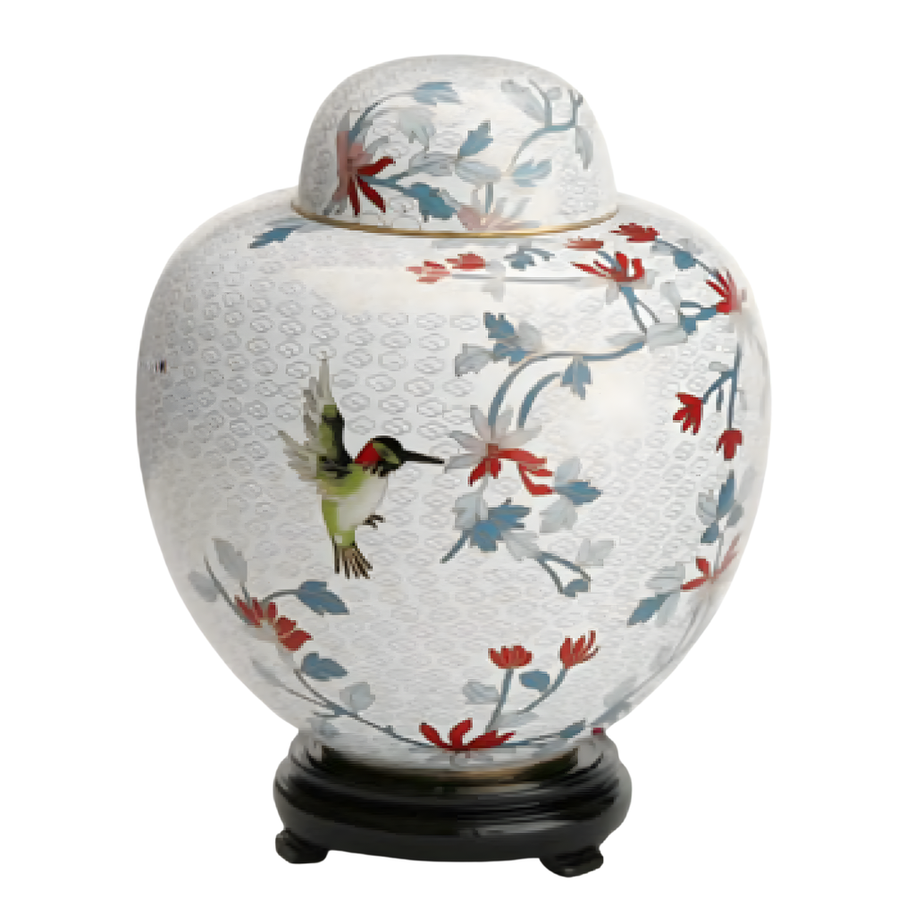 Hummingbird Adult Cloisonne Urn