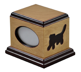 Kitty Pet Wood Pet Urn