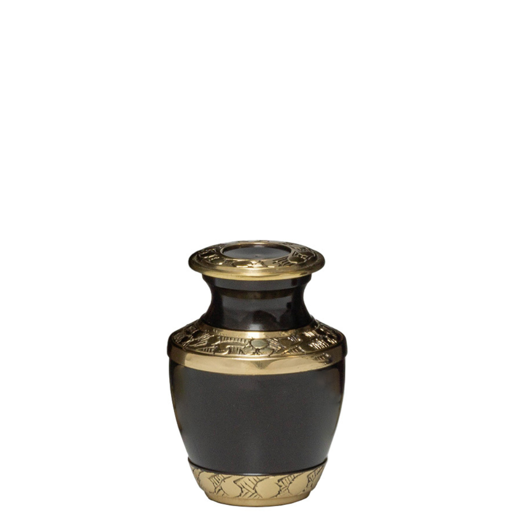 Mocha Miniature Brass Urn