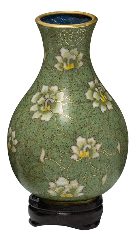 Pear Blossom Cloisonne Bud Vase