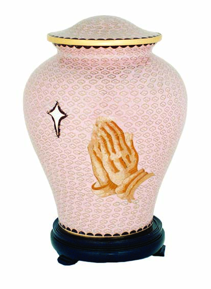 Praying Hands Adult Cloisonne Urn