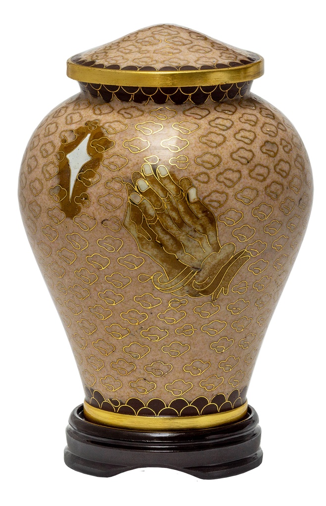 Praying Hands Cloisonne Medium Urn