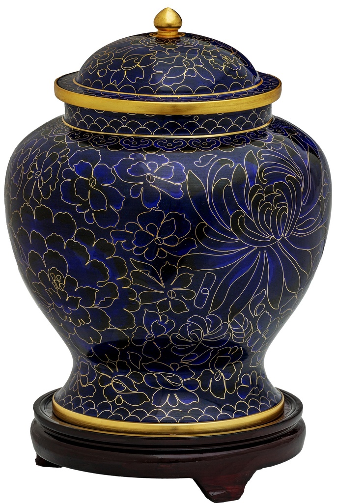 The Royal Blue Adult Cloisonne Urn