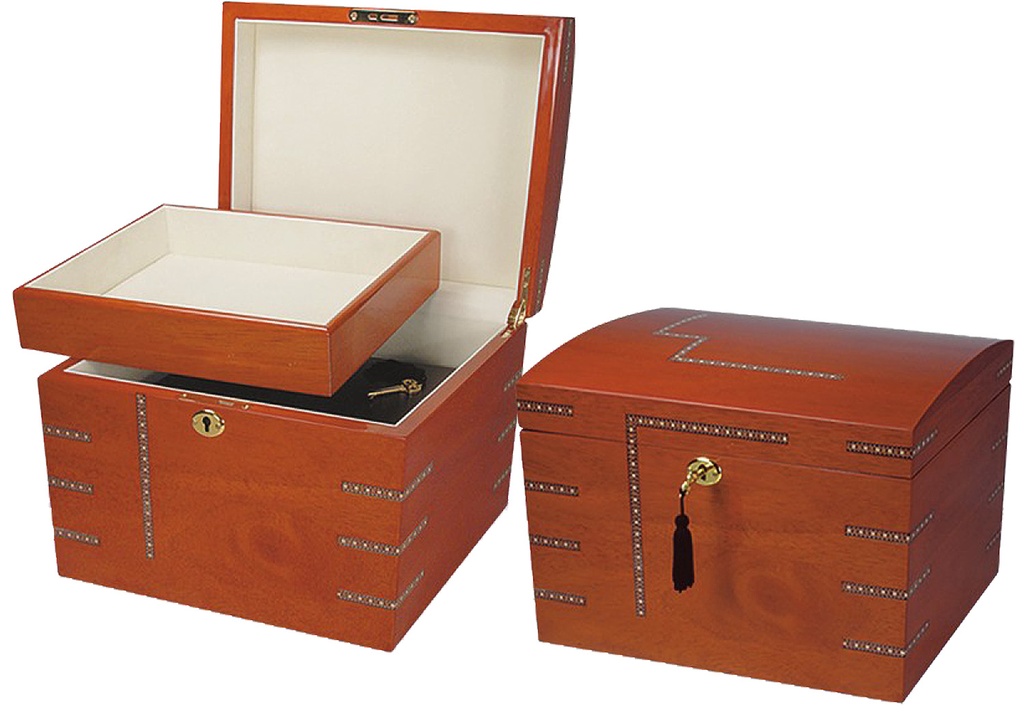 Sunrise Birch Wood Treasure Chest