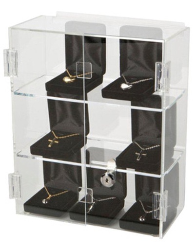 [407 JDC] Acrylic Locking Jewelry Display Case
