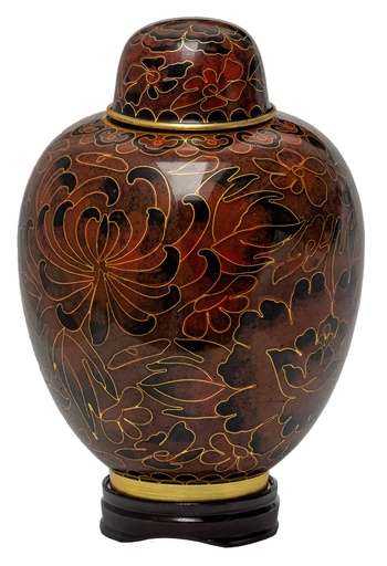 [810 AM] Amber Medium Cloisonne Urn