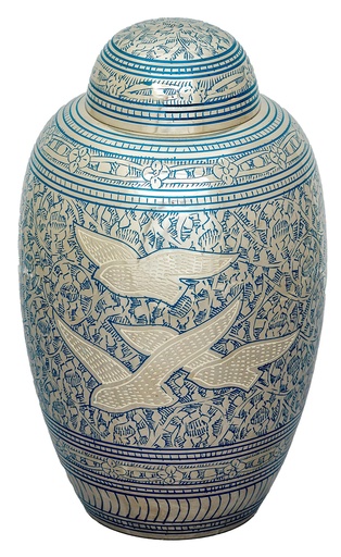 [509 GHB] Blue Going Home Brass Adult Urn