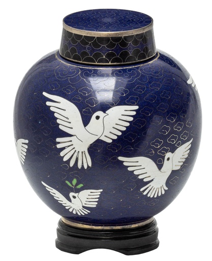[810 DV] Dove Medium Cloisonne Urn
