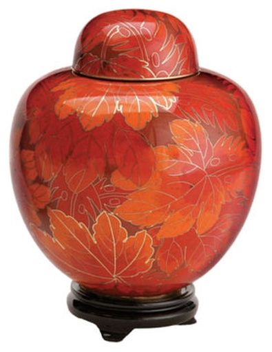 [800 FL] Fall Leaf Companion Cloisonné Urn