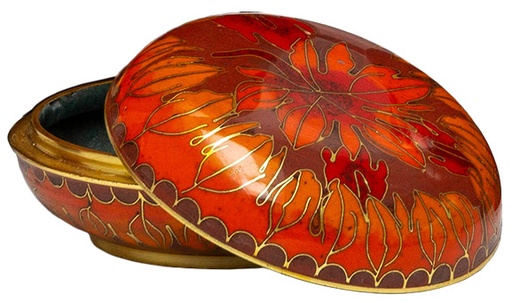 [811 FL] Fall Leaf Cloisonne Jewel Dish