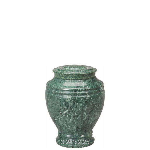 [914 GN] Green Earth Miniature Marble Urn