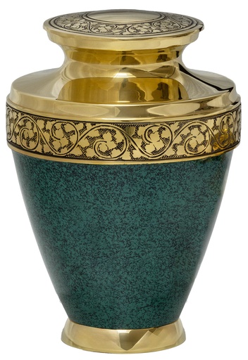 [507 GPV] Green Patina Adult Brass Urn