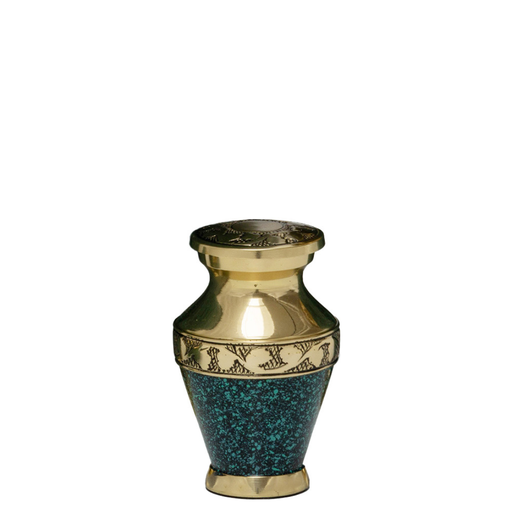 [514 GPV] Green Patina Miniature Brass Urn