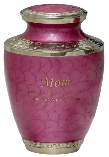 [506 MPK] Mother of Pearl Pink Brass Adult Urn