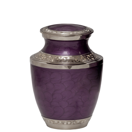 [510 MPP] Mother of Pearl Purple Medium Brass Urn