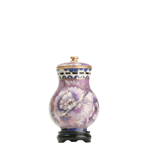 [814 PP] Purple Miniature Cloisonne Urn