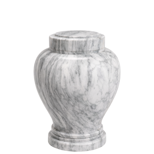 [918 SCV] Silver Cloud Medium Marble Urn