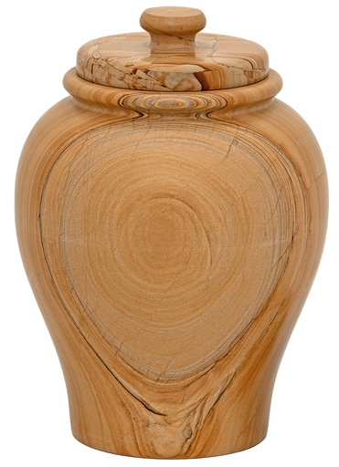 [904 TSV] Teak Strata Adult Marble Urn